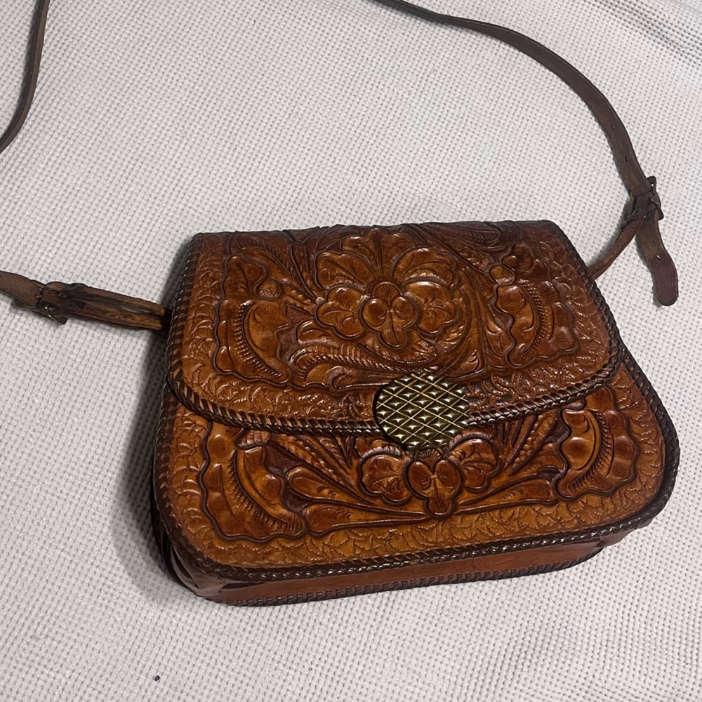 Stamped Leather Purse